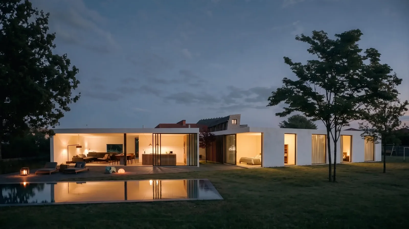 Vista exterior da Casa Lisabona, residência privada em Guimarães